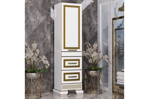 Шкаф-пенал Opadiris Оникс R золотая патина