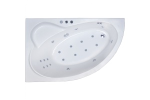 Ванна акриловая Royal Bath Alpine De Luxe 170x100 L с гидромассажем белый