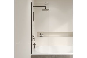Шторка на ванну RGW Screens SC-056B 40x150 профиль черный стекло прозрачное - 2