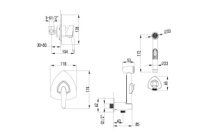 Гигиенический душ Lemark Mars (LM3519C) - 2