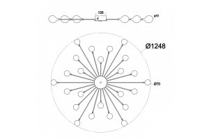 Потолочная люстра Escada Starfall 2109/16 Copper - 3