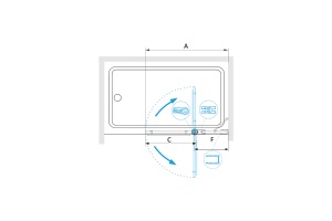 Шторка на ванну RGW 100х150 хром стекло прозрачное - 3