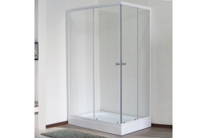 Душевой уголок Royal Bath HPD 100х80 профиль белый стекло прозрачное