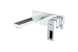 Смеситель для раковины встраиваемый Gappo белый хром