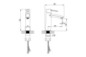 Смеситель Lemark Atlantiss для раковины LM3237C - 2