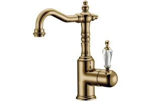 Смеситель для раковины высокий Boheme Medici бронза с прозрачным Swarovski