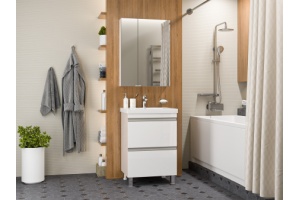 Тумба под раковину Misty Ингрид 60 белая глянцевая - 3