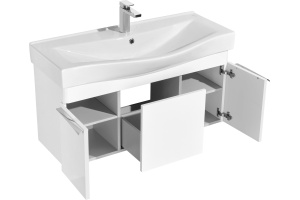 Тумба под раковину Aquaton Беверли 100 белый глянец - 3