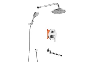 Swedbe Platta Душевой комплект со встроен.смесит. (с монтаж.боксом), верх.душем и повор.изливом 5544 - 2