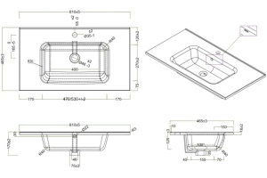 Раковина мебельная BelBagno 80 черный матовый - 2