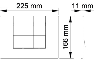 Кнопка смыва Berges Wasserhaus Novum S2 хром, матовый - 3