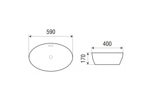 Раковина встраиваемая Weltwasser WW DEILBACH 4028 59 белый (10000004589) - 2
