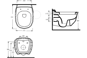 Унитаз подвесной beWash Bekinger с сиденьем микролифт белый - 2