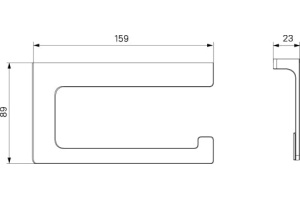 Держатель для туалетной бумаги IDDIS Slide без крышки, сплав металлов, белый матовый (SLIWT00i4) - 3