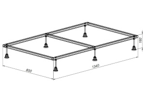 Каркас для поддона Allen Brau 140х90 хром - 3