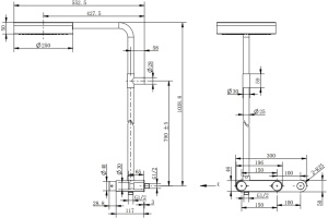 Душевая стойка Cezares Moon MOON-CD-TA250-01 - 3