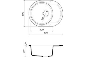 Мойка кухонная Omoikiri Manmaru 62-GR leningrad grey - 2