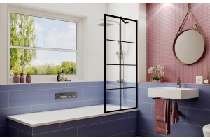 Шторка на ванну Ambassador Bath Screens 16041209 80х140, профиль черный - 2