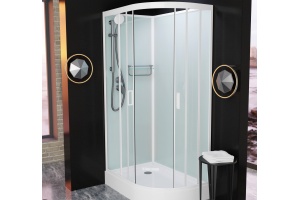 Душевая кабина Frank F418L White левосторонняя б/к  Без крыши - 2