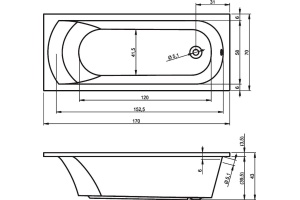 Акриловая ванна Riho Miami 170 - 2