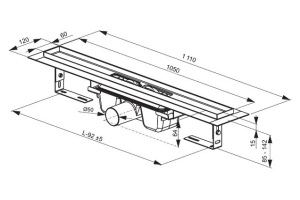 Душевой лоток Ravak Chrome 1050 - 3
