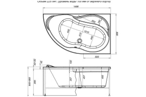 Акриловая ванна Aquanet Graciosa 150x90 L - 3