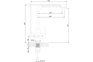 Смеситель Orange Steel для кухонной мойки, хром - 2
