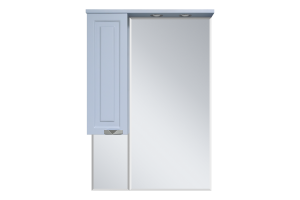 Терра - 70 зеркало-шкаф серый левый