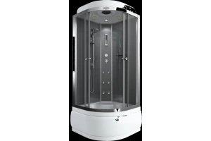 Душевая кабина Arcus 100х100 хром стекло матовое с гидромассажем