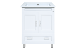 Тумба с раковиной Misty Дива 75 белая глянцевая