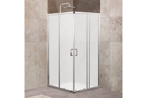Душевой уголок BelBagno Unique 100х100 профиль хром стекло матовое