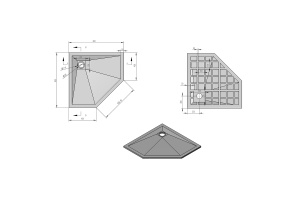 Поддон для душа Vincea 90х90 бежевый - 2