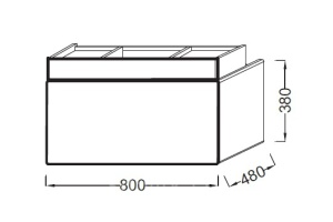 Тумба под раковину Jacob Delafon Terrace 60 см (EB1185-274) - 2