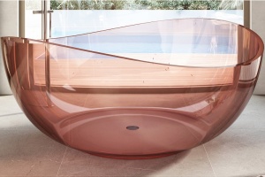 Ванна из полиэфирной смолы Abber Kristall 150х150 розовый