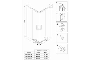Душевой уголок Veconi Rovigo 100х100, черный (RV47B-100-01-C4) - 2
