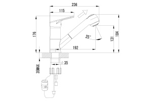Смеситель для кухонной мойки Lemark Luna хром (LM4150C) - 2