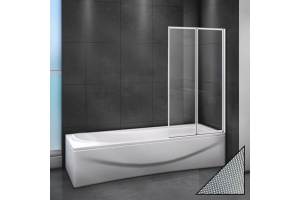 Шторка на ванну Cezares Relax V-2-80/140-P-Bi-R стекло punto