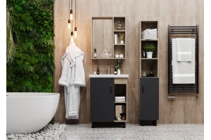 Комплект мебели Onika Тимбер ФОСТЕР-60 серый матовый-дуб сонома (106116)