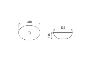 Раковина накладная Weltwasser WW Elbach 3078 K514 41 черный (10000004550) - 2