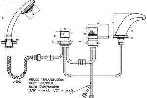 Смеситель на борт ванны термостатический Rav Slezak Dunaj хром - 2