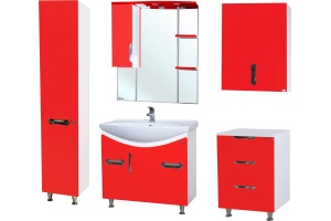 Зеркало-шкаф Bellezza Лагуна 75 L красный - 2