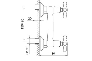 Смеситель для душа Magliezza Bianco бронза (50111-br) - 2