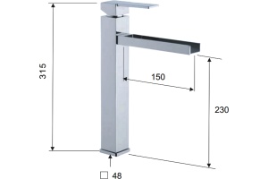 Смеситель для раковины Remer Qubika Cascata QC11L - 2