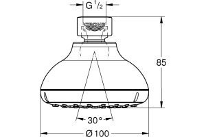 Верхний душ Grohe Tempesta Classic 26050001 - 2