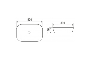 Раковина накладная Weltwasser WW Elbach M2195 WG 50 белый - зеленый (10000005602) - 2