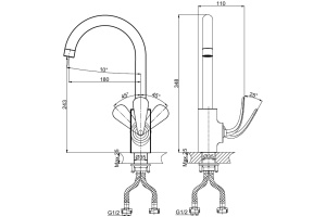 Смеситель для кухни D&K DA1022441 - 2