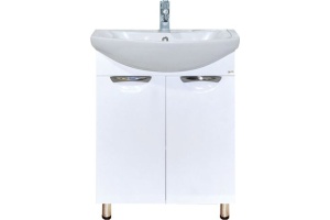 Тумба для комплекта Misty Лаванда 60 белая эмаль, прямая