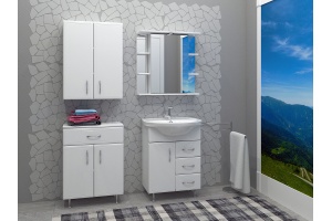 Комод Stella Polar Концепт 60 с бельевой корзиной белый - 3