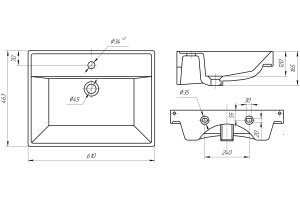 Умывальник мебельный 