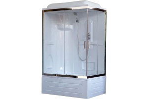 Душевая кабина Royal Bath BP 100x80 L профиль белый стекло прозрачное